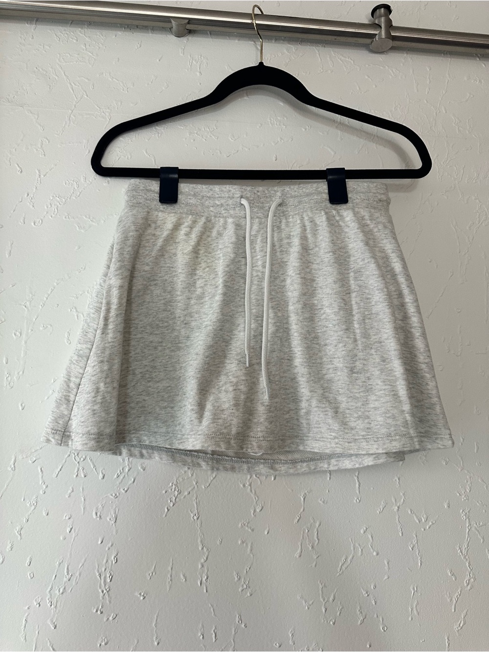 Casual Heather Gray Drawstring Skort